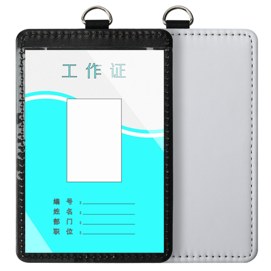 PU Leather Blank Sublimation Work ID Card Holder Student Card Case Luggage Tag-CNLCA