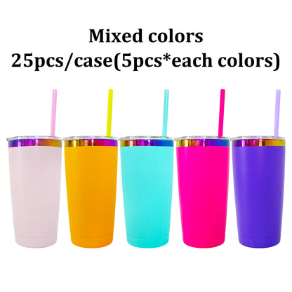 20oz Rainbow Plated Powder Coated Tumbler for Laser Engraved-CNLCA