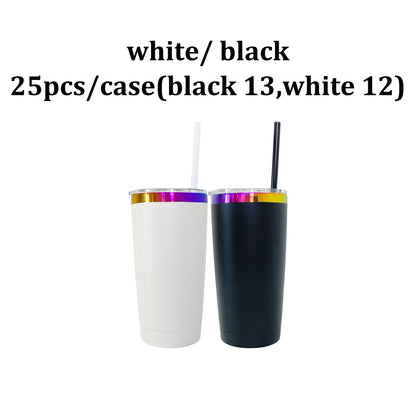 20oz Rainbow Plated Powder Coated Tumbler for Laser Engraved-CNLCA