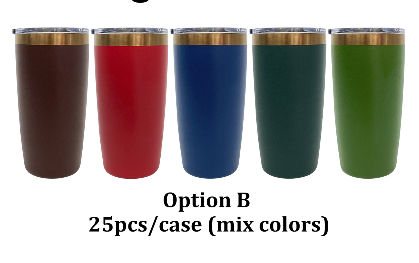 25Pack Mini Size 10oz Copper Plated Underneath Tumbler Coffee Mugs with Magnetic Lids For Laser-CNLCA