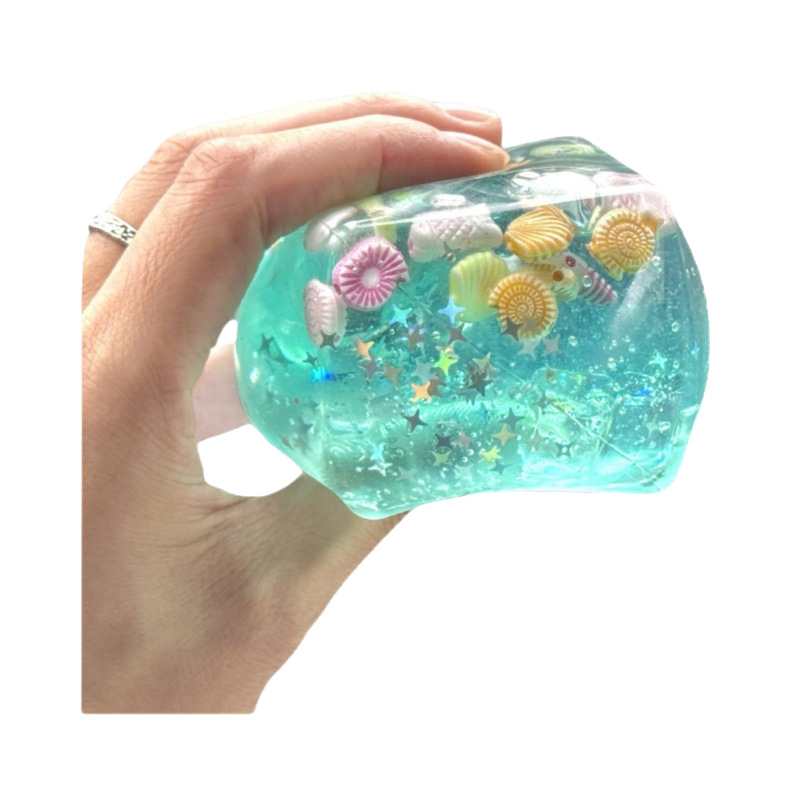 Ocean Ice Cube Stress Relief Squishy Toy Soft Squeeze Decompression Squish-CNLCA