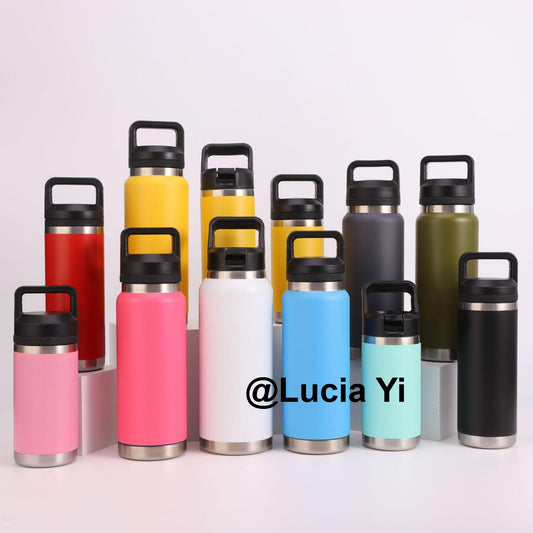 12oz 26oz 36oz YETI Style Powder Coated Water Bottle for Laser Engraving-CNLCA