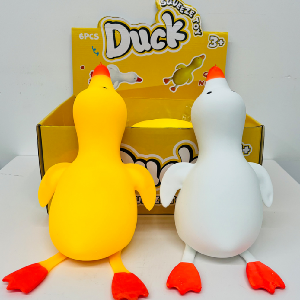 24Pack Giant Oversized Duck Squeeze Squishy Toy Soft Big Jumbo Duck Stress Relief Fidget Squeezy Toy for Kids Adults Anxiety Calming Play-CNLCA
