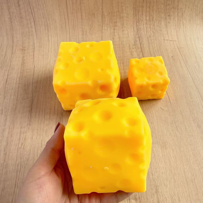Soft Cute Cheese Cube Slow Rebound Squishy Fidget Toy Unique Birthday Party Favor & Stress Release Gift-CNLCA