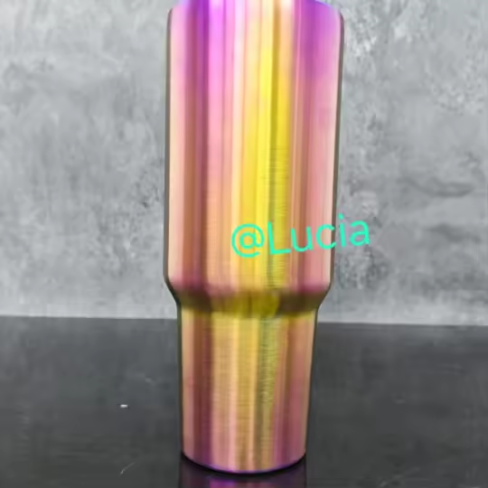 40oz Ombre Gold Underneath Powder Coated Quencher Tumblers For Laser Engrave -CNLCA