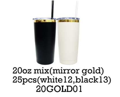 20oz Gold Plated Powder Coated Tumbler for Laser Engraved-CNLCA