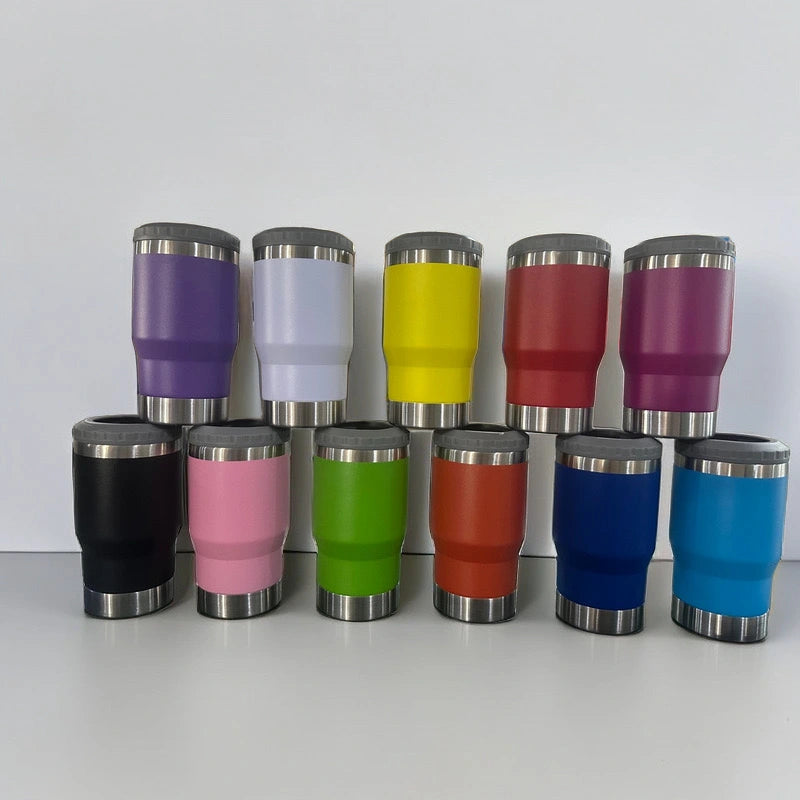 50pack 14oz Powder Coated Stainless Steel Can Cooler Tumbler-CNLCA