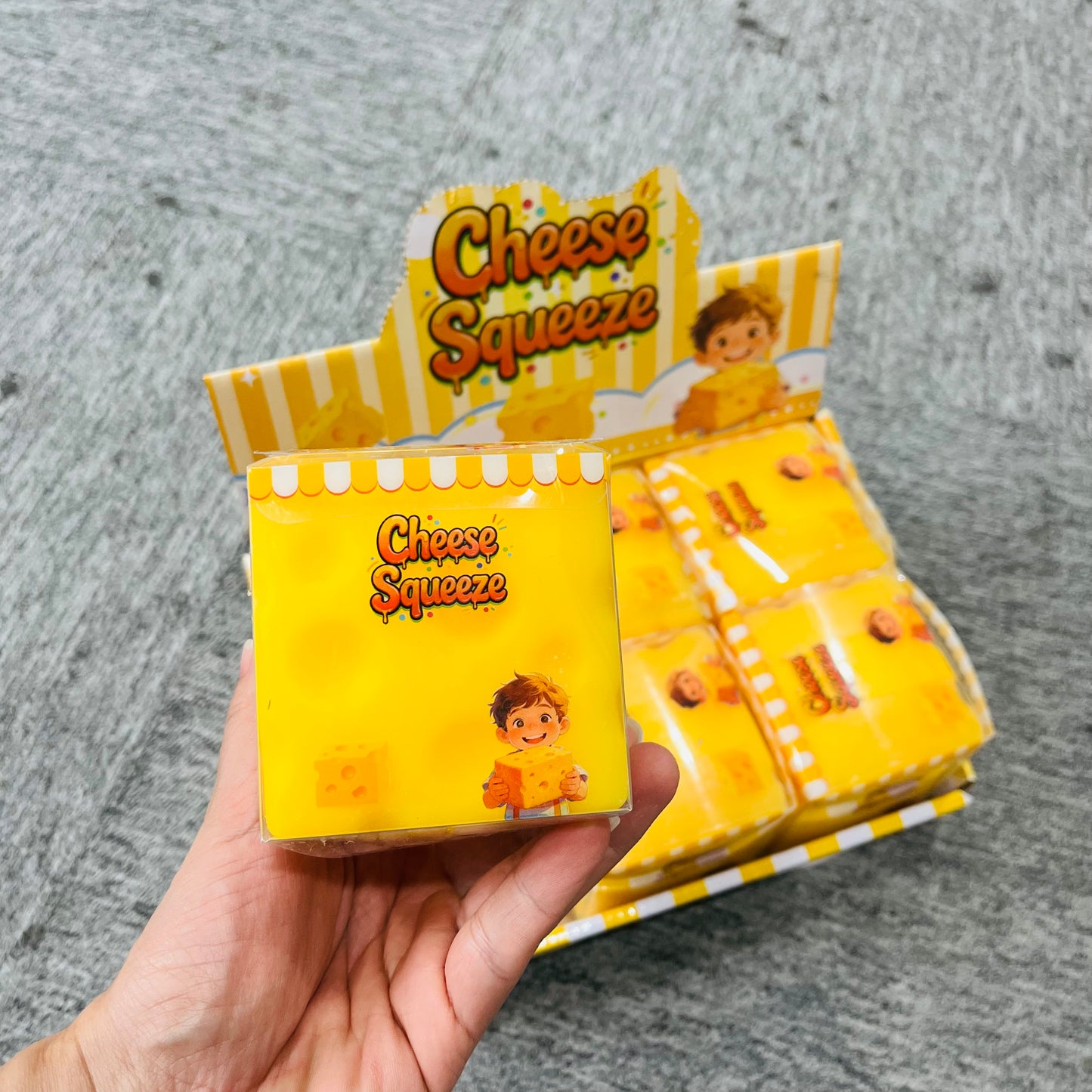 7.5cm Small Size Realistic Swiss Cheese Squish Toy Soft Anti-Anxiety Squishy Sensory Fidget Gift-CNLCA