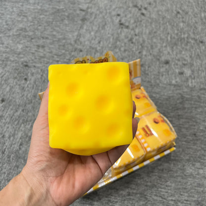 7.5cm Small Size Realistic Swiss Cheese Squish Toy Soft Anti-Anxiety Squishy Sensory Fidget Gift-CNLCA