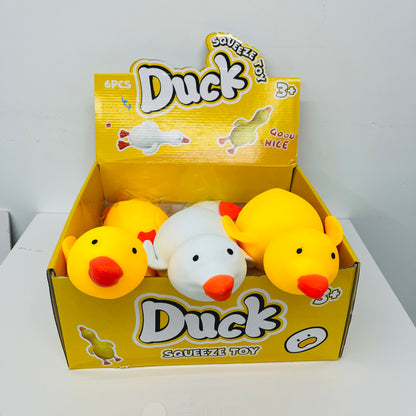 24Pack Giant Oversized Duck Squeeze Squishy Toy Soft Big Jumbo Duck Stress Relief Fidget Squeezy Toy for Kids Adults Anxiety Calming Play-CNLCA