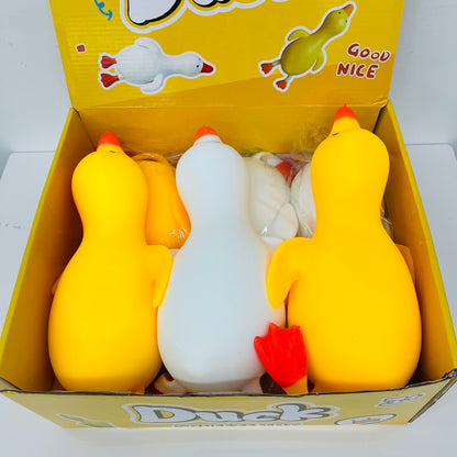 24Pack Giant Oversized Duck Squeeze Squishy Toy Soft Big Jumbo Duck Stress Relief Fidget Squeezy Toy for Kids Adults Anxiety Calming Play-CNLCA