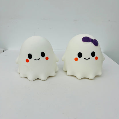 24Pack CRAZY FUN Style 13.5*13cm Cute Halloween Ghost Squishy Jumbo Large Soft Stress Relief Fidget Sensory Squeeze Toy-CNLCA