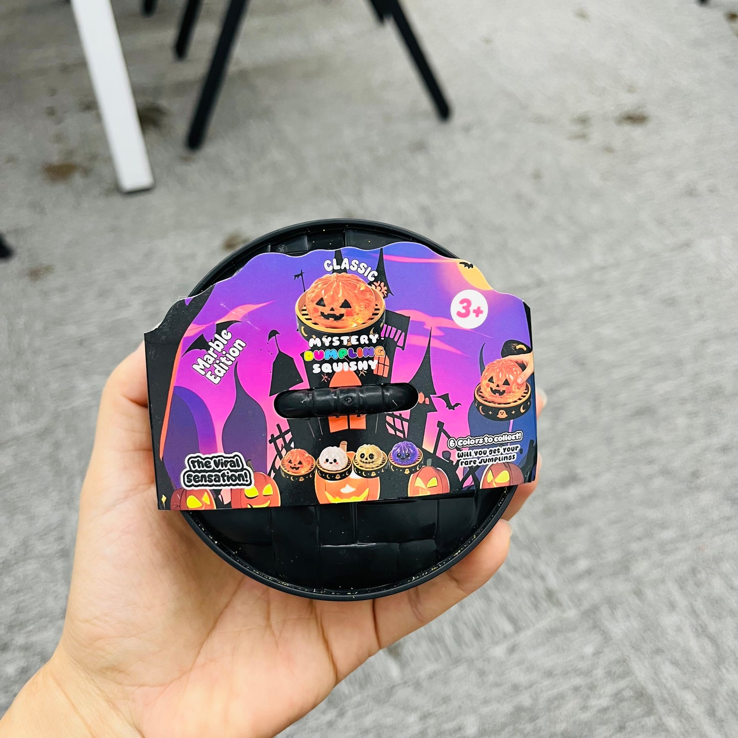 Halloween Glitter Spooky Squishy Glow In The Dark Maltose Filled Slow Rising Glitter Dumpling Squishy Jack-o'-lantern Ghost Skull Bloodshot Single Eyeball Squeeze Toy with Steamer Basket-CNLCA