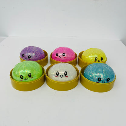 Cute Glitter Bead Pop Bun Squishy Toy Steamed Bao Stress Relief Fidget Blind Box Squeeze Sensory Toy For Kids Adults Anxiety Vent Gift-CNLCA
