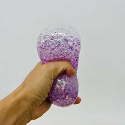 Cute Glitter Bead Pop Bun Squishy Toy Steamed Bao Stress Relief Fidget Blind Box Squeeze Sensory Toy For Kids Adults Anxiety Vent Gift-CNLCA