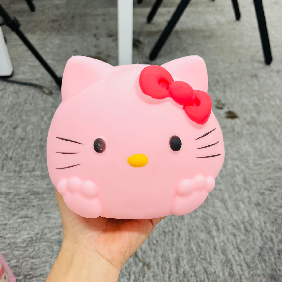 Large Kawaii Jumbo Sweet Hello Kitty Squishy Stress Toy Soft Giant Kitty Cat Squeeze Fidget Ball Anxiety Relief Gift for Girls Kids Adults-CNLCA