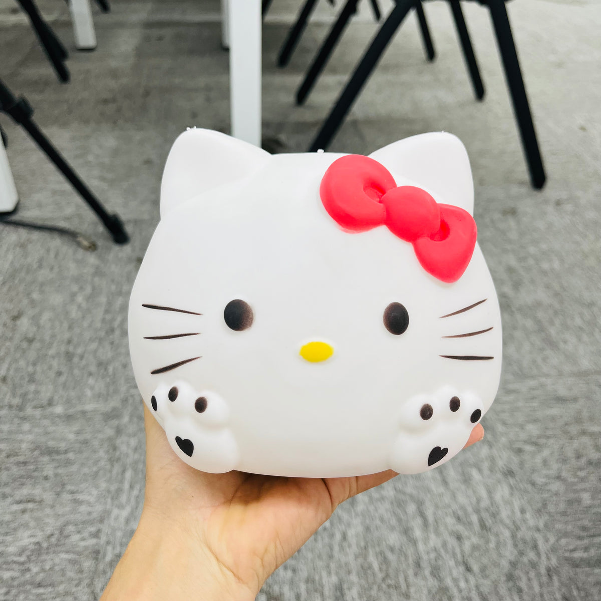 Large Kawaii Jumbo Sweet Hello Kitty Squishy Stress Toy Soft Giant Kitty Cat Squeeze Fidget Ball Anxiety Relief Gift for Girls Kids Adults-CNLCA
