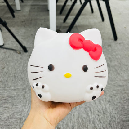 Large Kawaii Jumbo Sweet Hello Kitty Squishy Stress Toy Soft Giant Kitty Cat Squeeze Fidget Ball Anxiety Relief Gift for Girls Kids Adults-CNLCA