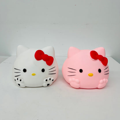 Large Kawaii Jumbo Sweet Hello Kitty Squishy Stress Toy Soft Giant Kitty Cat Squeeze Fidget Ball Anxiety Relief Gift for Girls Kids Adults-CNLCA