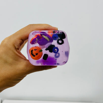 60Pack 5.5cm NeeDoh Style Halloween Nice Ice Cube Squishy Fidget Toys Slow Rising Sensory Squeeze Toy for Kids Adults-CNLCA