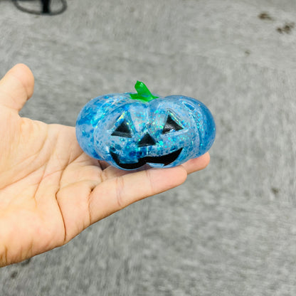 Halloween Glitter Sparkling Pumpkin Maltose Filled Squishy Toys Stress Relief Sensory Fidget Toy-CNLCA