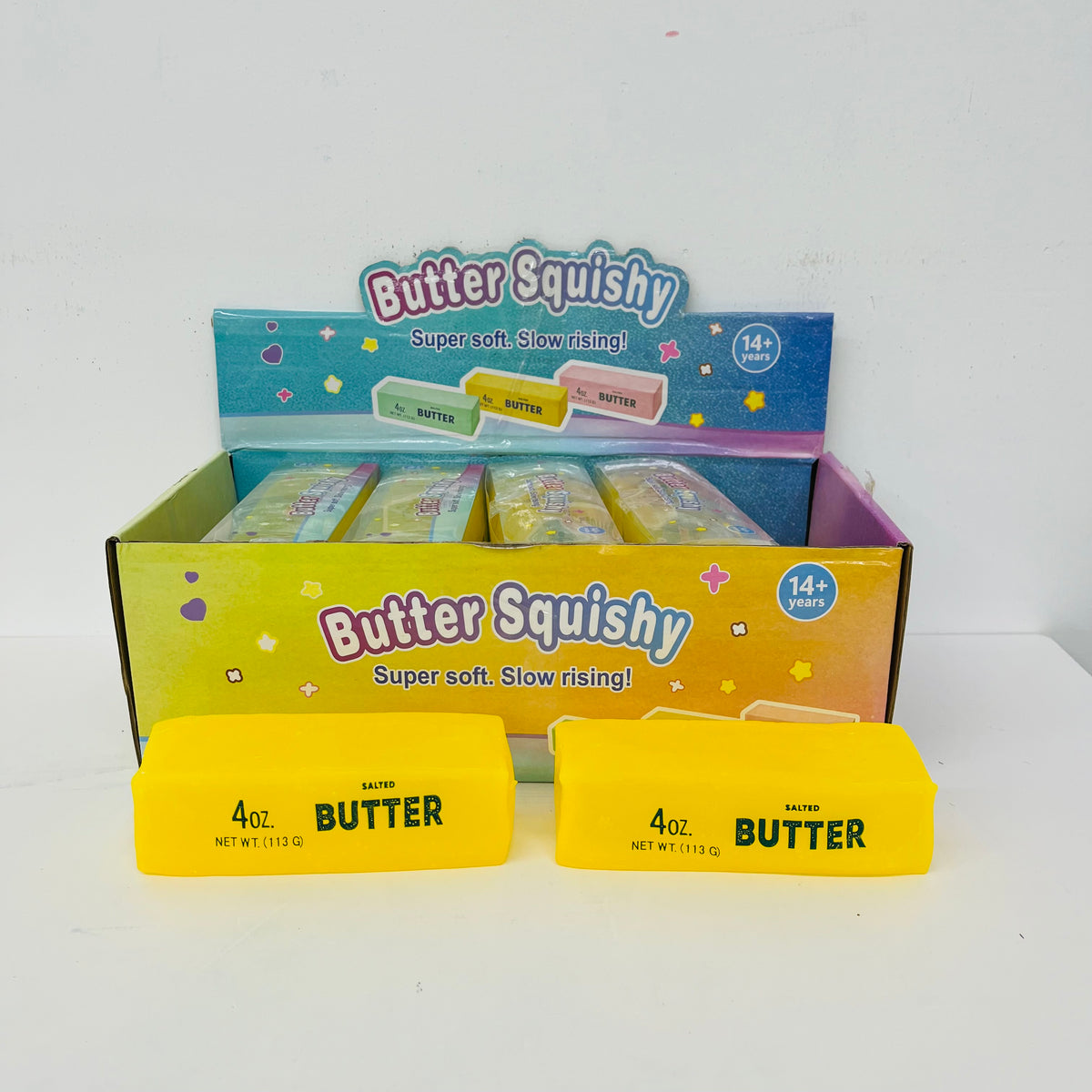 72 Pack Small Size 11cm Vaseline Filled Butter Stick Squishy Stress Toy Viral Squeeze Fidget Toy Realistic Butter Bar Shaped Anxiety Relief Toy-CNLCA