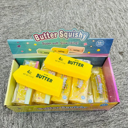 72 Pack Small Size 11cm Vaseline Filled Butter Stick Squishy Stress Toy Viral Squeeze Fidget Toy Realistic Butter Bar Shaped Anxiety Relief Toy-CNLCA