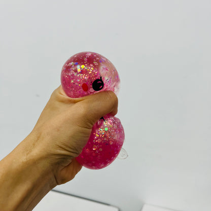 Xmas Glitter Christmas Reindeer Antler Bao Bun Dumpling Squishy Maltose Filled Slow Rising Fidget Stress Relief Toy-CNLCA