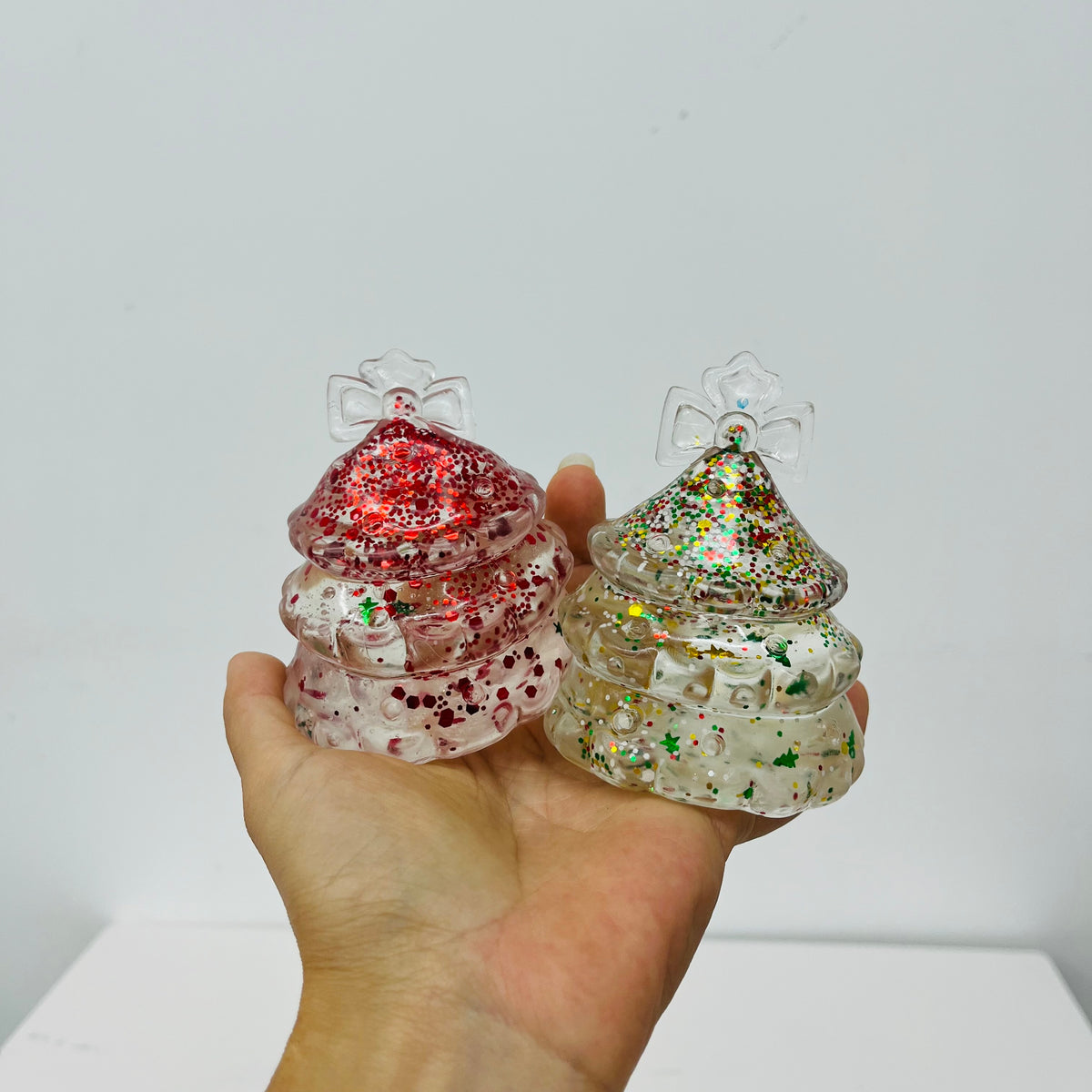 72Pack Glitter Christmas Tree Squish Xmas Tree Squishy Squeeze Fidget Toys-CNLCA