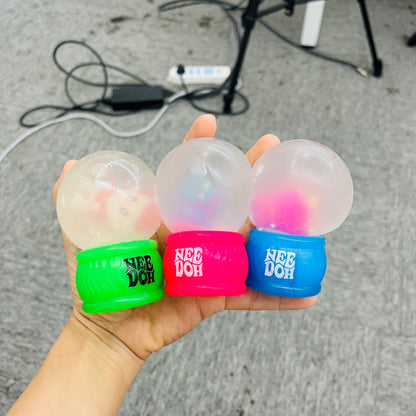 60Pack Needoh Style Squishmas Squish Flow Snow Globe Squishy Toy Stress Relief Squeeze Fidget Toys with Light-CNLCA