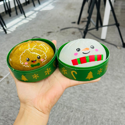 72Pack Christmas Dumpling Santa Snowman Reindeer Gingerbread Squishy Pectin Filled Bao Bun Dumpling Squishy Fidget Stress Relief Toy-CNLCA
