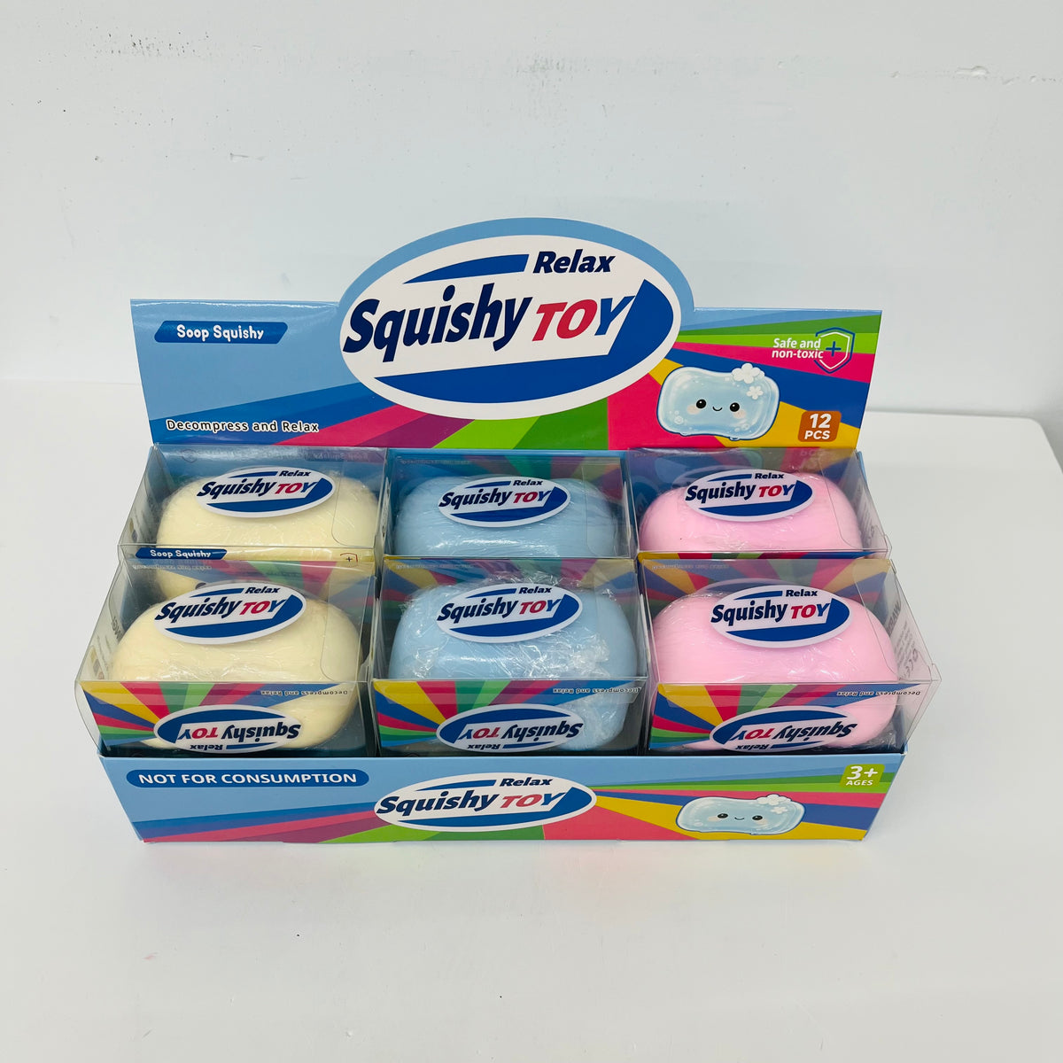 72Pack Crunchy Soap Squishy Block‑Filled Crinkle Sound Squishy ASMR Stress Relief Fidget Toys for Kids-CNLCA