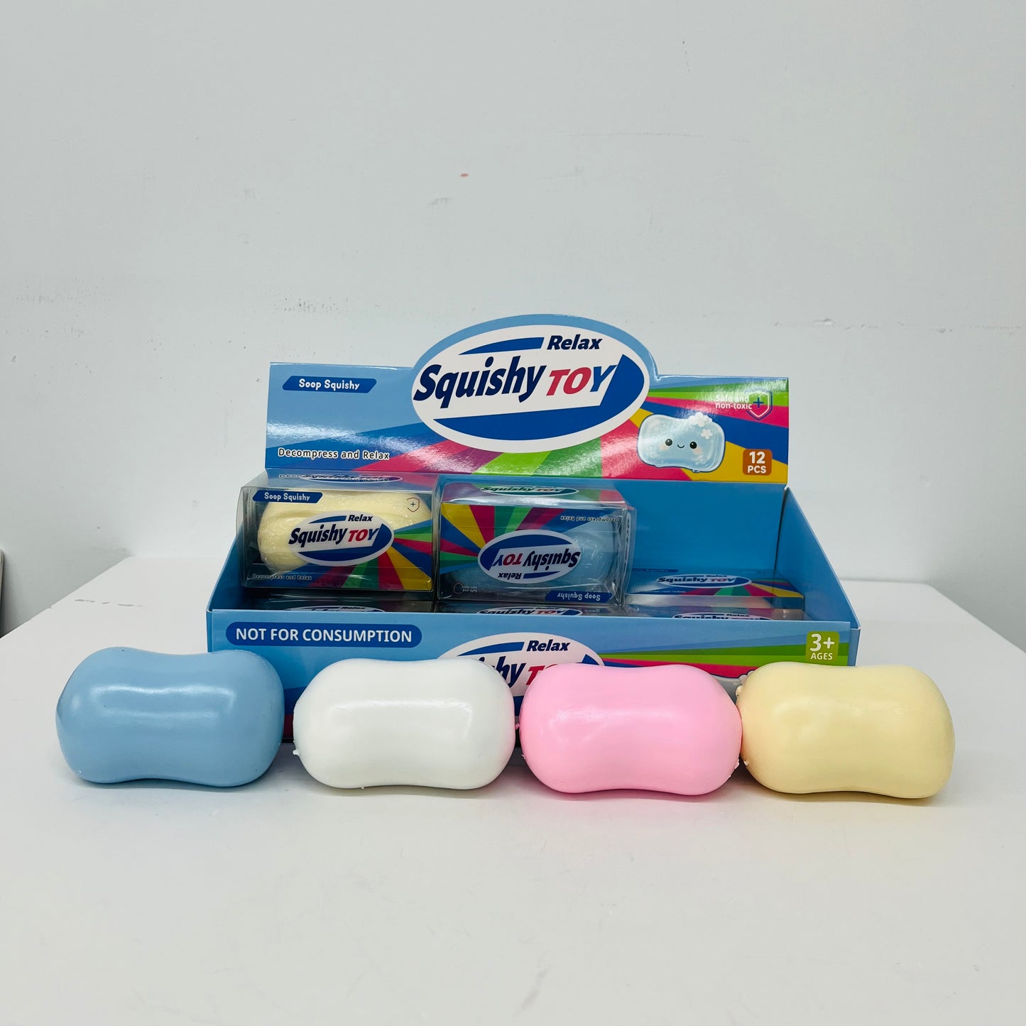 72Pack Crunchy Soap Squishy Block‑Filled Crinkle Sound Squishy ASMR Stress Relief Fidget Toys for Kids-CNLCA