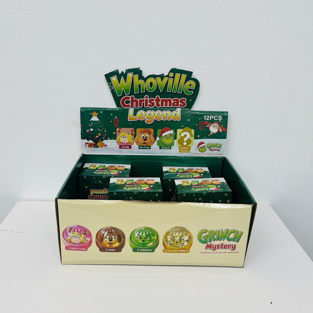 72Pack 8.5cm Whoville Christmas Cindy‑Lou Who Max Grinch Mystery Dumpling Squishy-CNLCA