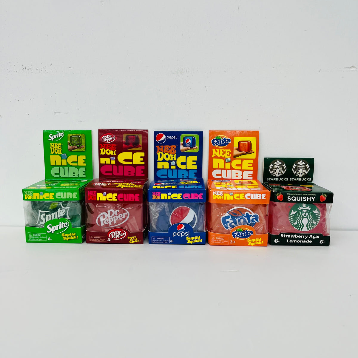 60Pack Needoh Style Maltose Filled Slow Rising Soda Starbuck Pepsi Fanta Sprite Dr Pepper Co-Branding Nice Cubes Squishy Stress Relief Fidget Toys-CNLCA