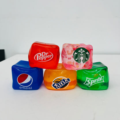 60Pack Needoh Style Maltose Filled Slow Rising Soda Starbuck Pepsi Fanta Sprite Dr Pepper Co-Branding Nice Cubes Squishy Stress Relief Fidget Toys-CNLCA
