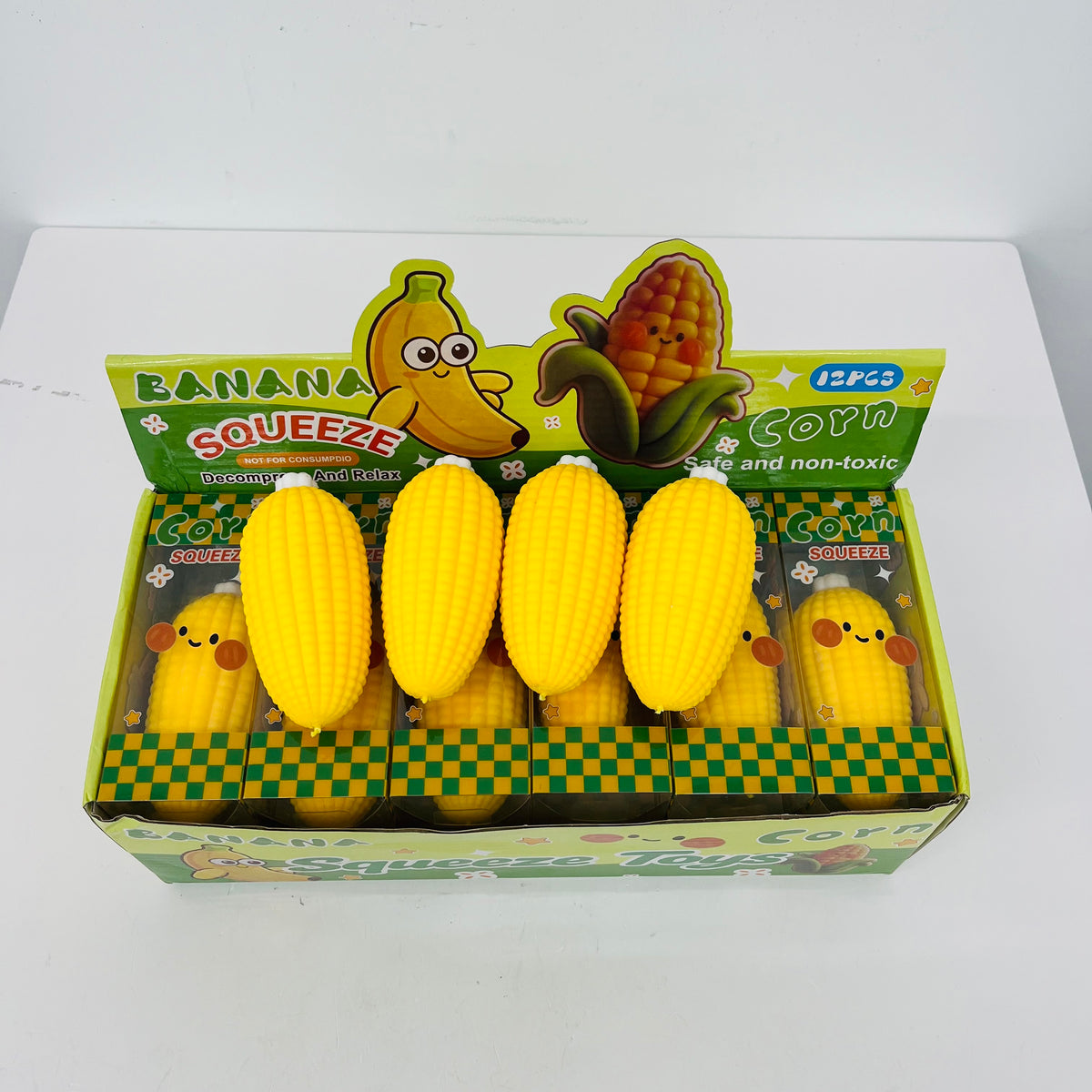 72Pack Crunchy Corn Squishy Block‑Filled Crinkle Sound Squishy ASMR Stress Relief Fidget Toys for Kids-CNLCA