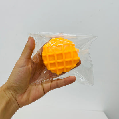 48Pcs 6 In 1 Crunchy Food Shape Squishy Toy Set Strawberry Cabbage Waffle Cheese Banana ASMR Crinkle Sound Squishies Fidget Toys-CNLCA