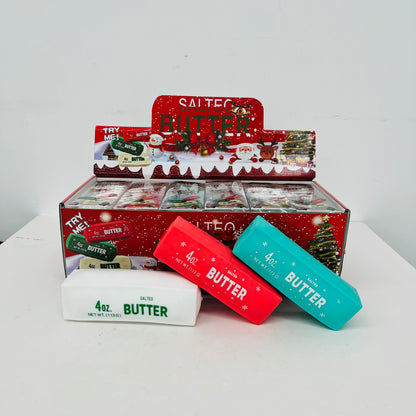 72Pack Christmas Crunchy 4oz Butter Squishy Block‑Filled Crinkle Sound Butter Bar Squishy ASMR Stress Relief Fidget Toys-CNLCA