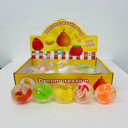 72Pack Vaseline Filled No Rebound Mini Fruit Figure Filled Squishy Stress Ball Fruit Squishies Squeeze Fidget Toys-CNLCA