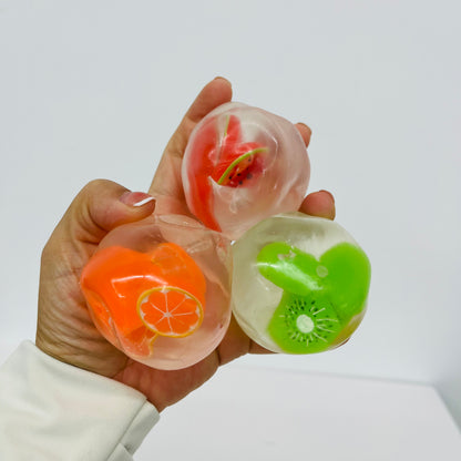 72Pack Vaseline Filled No Rebound Mini Fruit Figure Filled Squishy Stress Ball Fruit Squishies Squeeze Fidget Toys-CNLCA