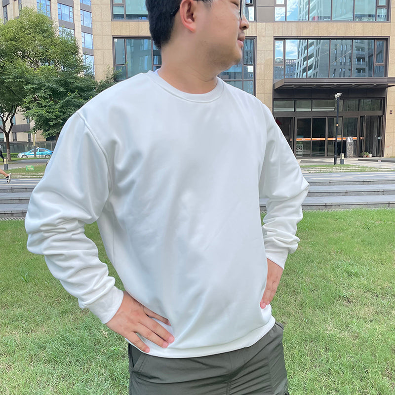 USA Warehouse HOODIES White Blank Sublimation Blanks Men Women Round Neck Sweatshirt Mix Sizes-CNLCA