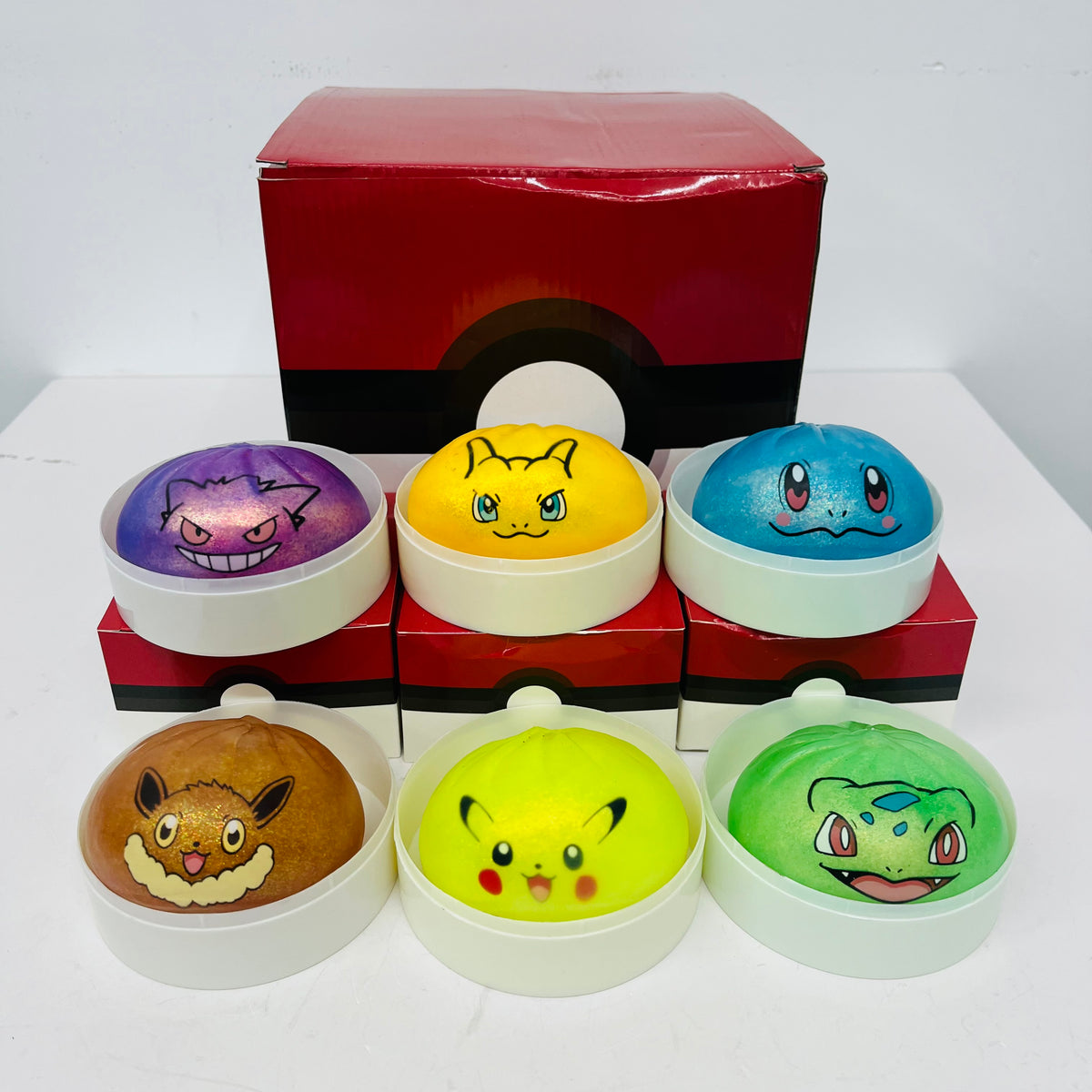 72pcs Pokeman Dumpling Squishy Buns Blind Box Elf Pack Pectin Soft Glitter Dumplings Squeeze Fidget Toy-CNLCA