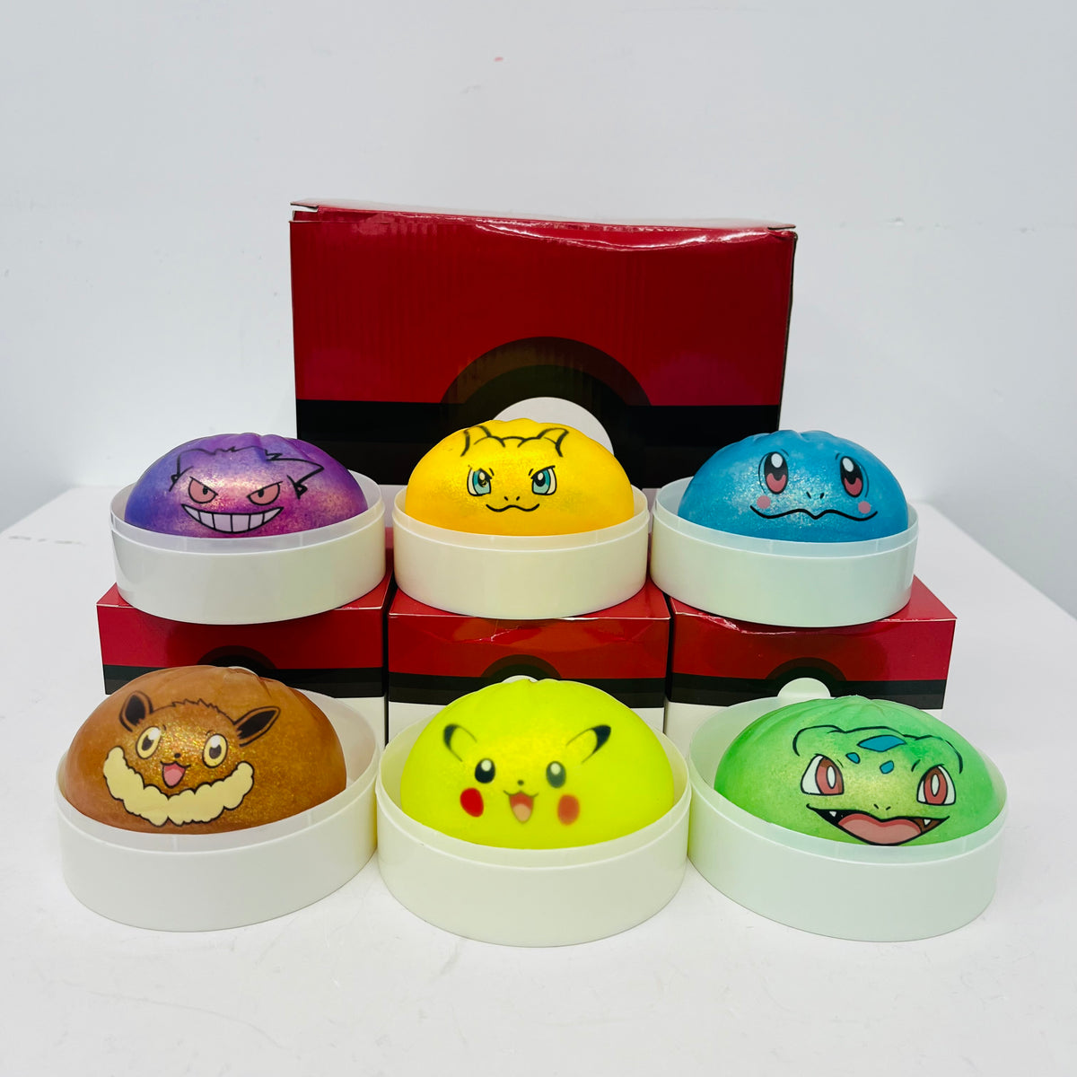 72pcs Pokeman Dumpling Squishy Buns Blind Box Elf Pack Pectin Soft Glitter Dumplings Squeeze Fidget Toy-CNLCA