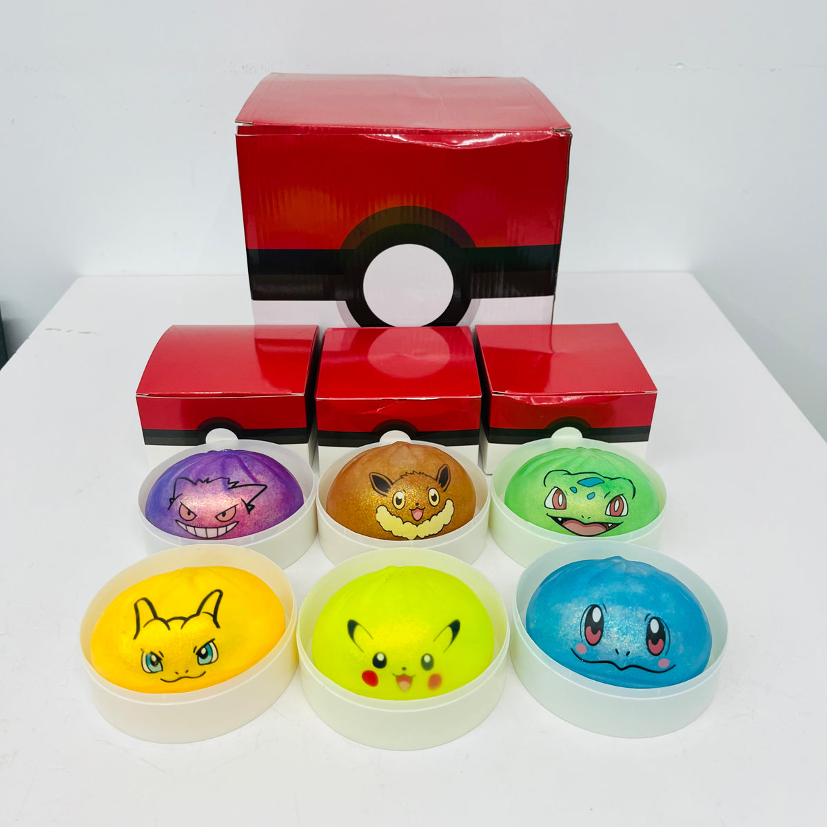 72pcs Pokeman Dumpling Squishy Buns Blind Box Elf Pack Pectin Soft Glitter Dumplings Squeeze Fidget Toy-CNLCA