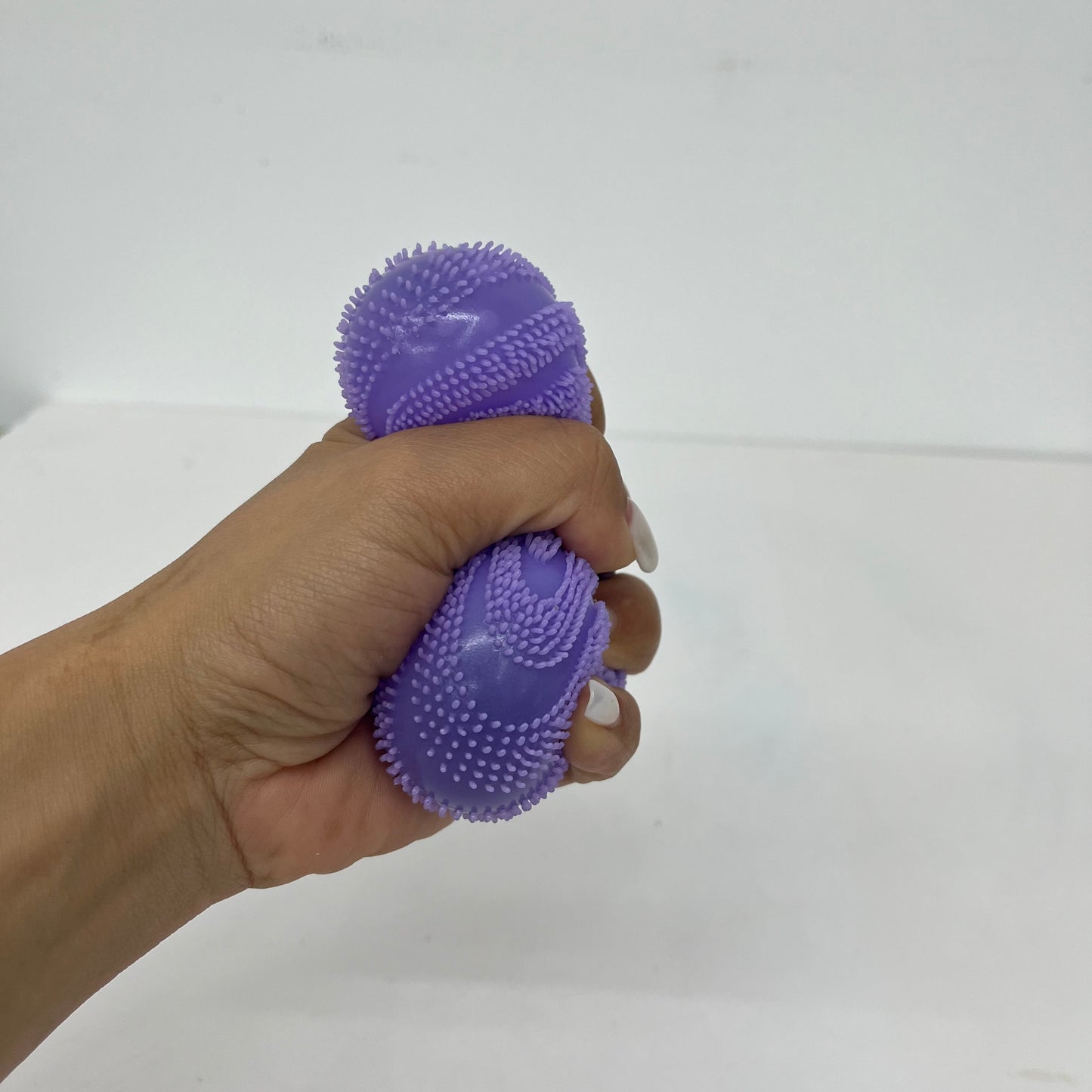 Nee Doh Style Textured Wave Fuzzy Ball Stress Relief Toy Soft Squeeze Anxiety Relief Sensory Fidget Toy for Kids Adults Classroom Rewards-CNLCA