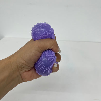 Nee Doh Style Textured Wave Fuzzy Ball Stress Relief Toy Soft Squeeze Anxiety Relief Sensory Fidget Toy for Kids Adults Classroom Rewards-CNLCA