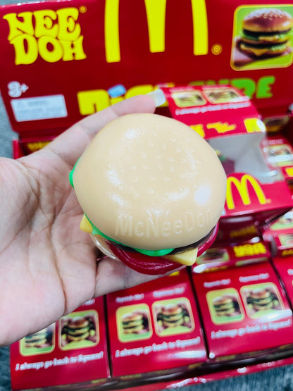 Needoh Style Removable DIY Food Yummy Burger Squish Realistic Tasty Cheeseburger Stress Relief Hamburger Squishy Toy Fidget Squeeze Ball for ADHD-CNLCA