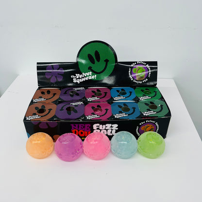 Glow in Dark Flower Power Smile Squishy Stress Relief Smiley Face Fuzzy Ball Schylling Squish Fidget Toy-CNLCA