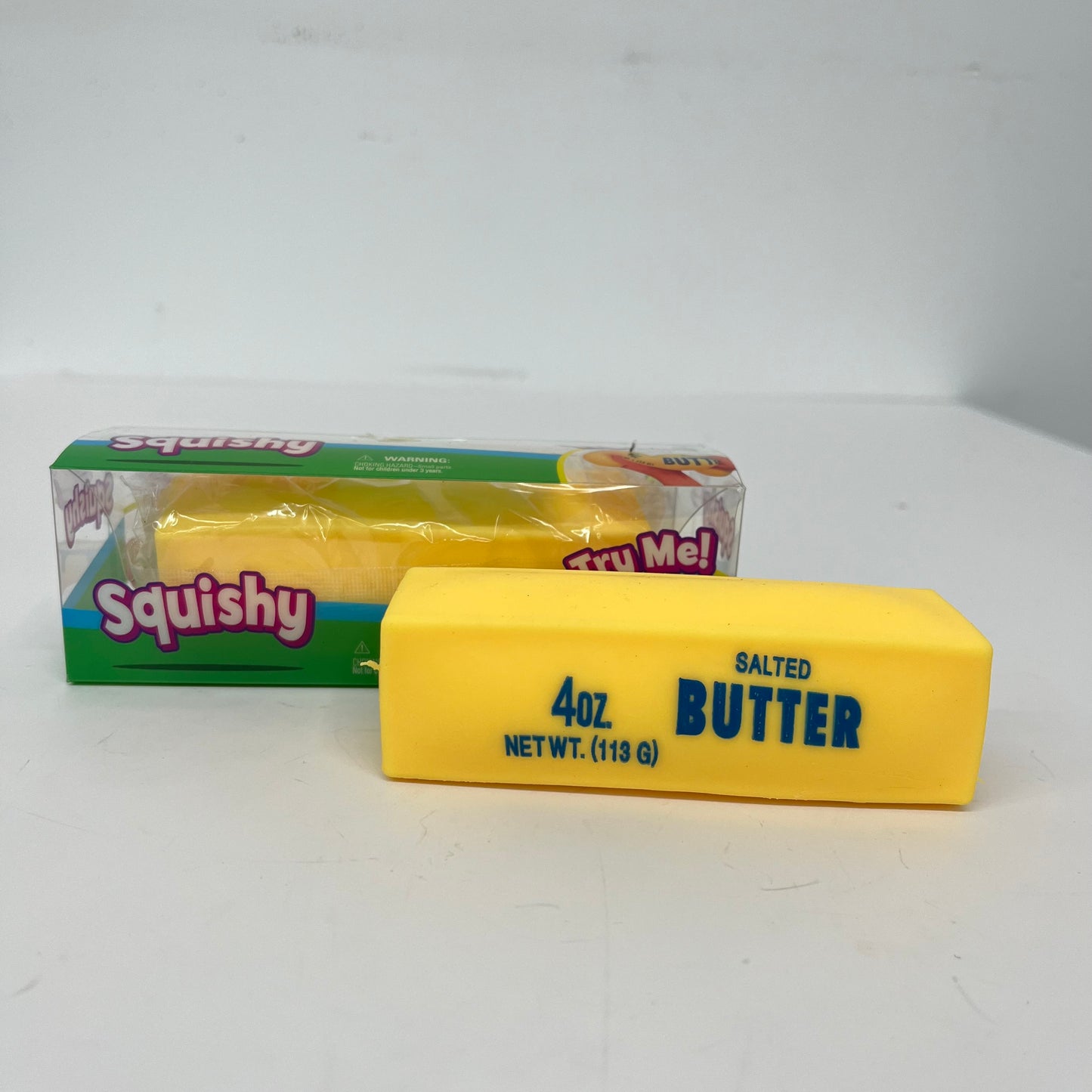 72 Pack Small Size 11cm Flour-filled TPR Yellow Butter Bar Squishy Ultra Soft Stress Relief Fidget Toy for Kids Adults with Gift Box-CNLCA